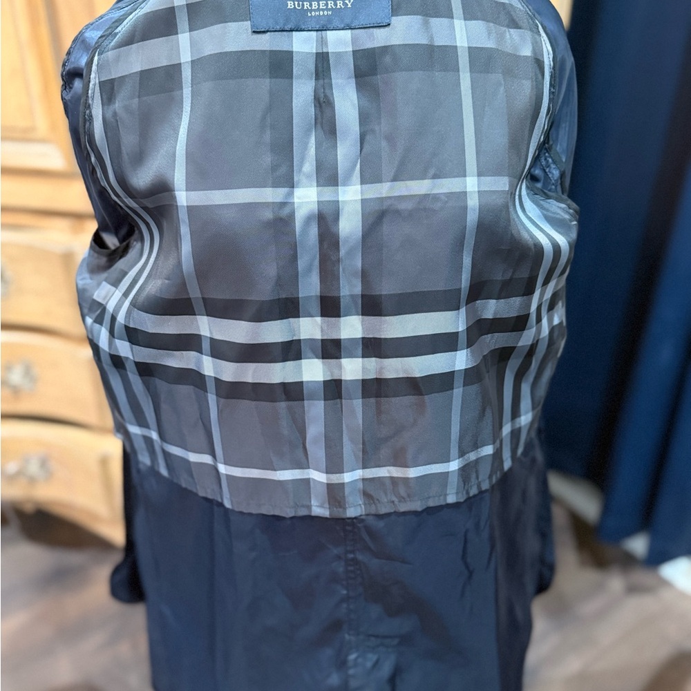 Burberry Dark Blue Windbreaker Trench Coat - Picture 10 of 12